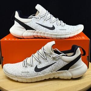 Mens Size 10 Nike Free Run 5.0 White Black Running Shoes CZ1884 010